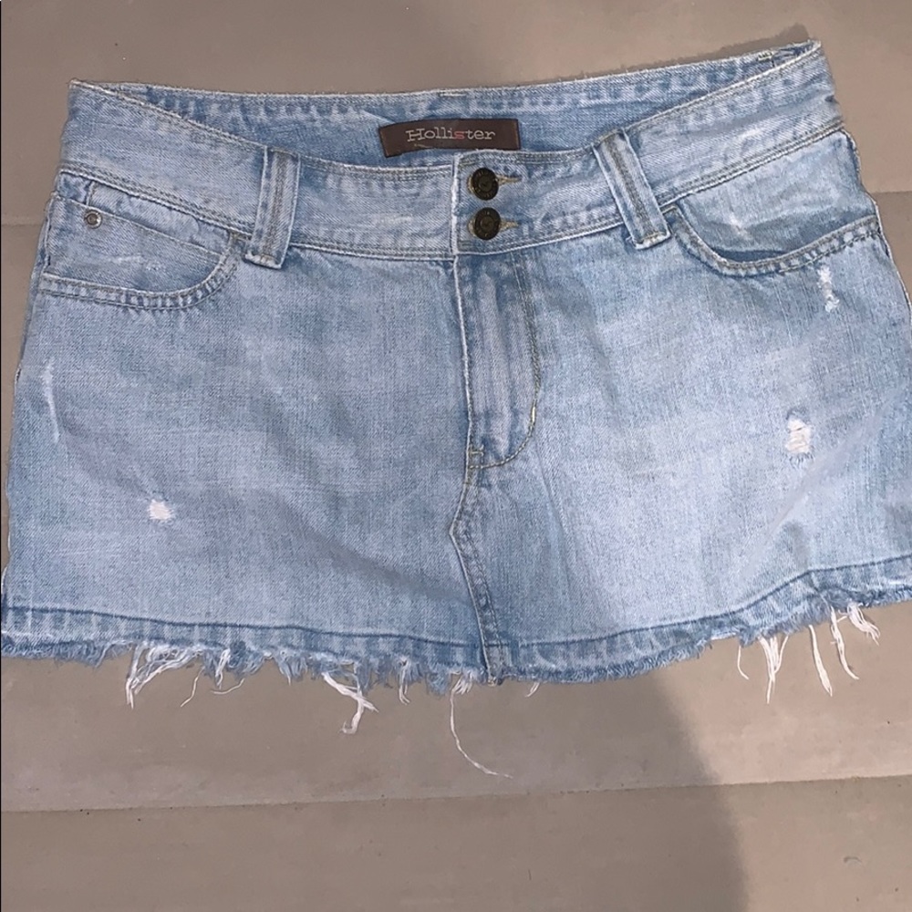 Hollister Distressed Jean Skirt